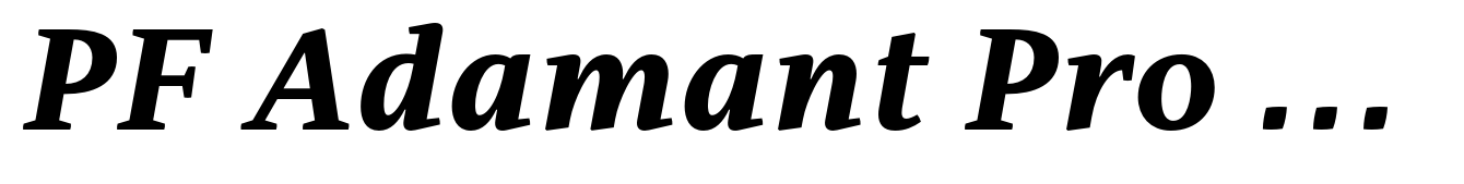 PF Adamant Pro ExtraBold Italic